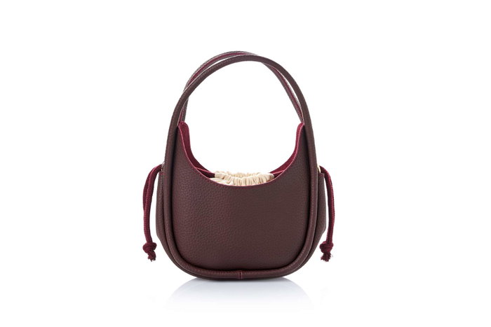 Lucky Bees Bolsa de Hombro Claret Red (Rojo Burdeos) en Cuero de Polivinilo Elegante y Versátil para Mujer